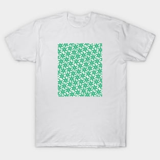 Green Floral Pattern T-Shirt